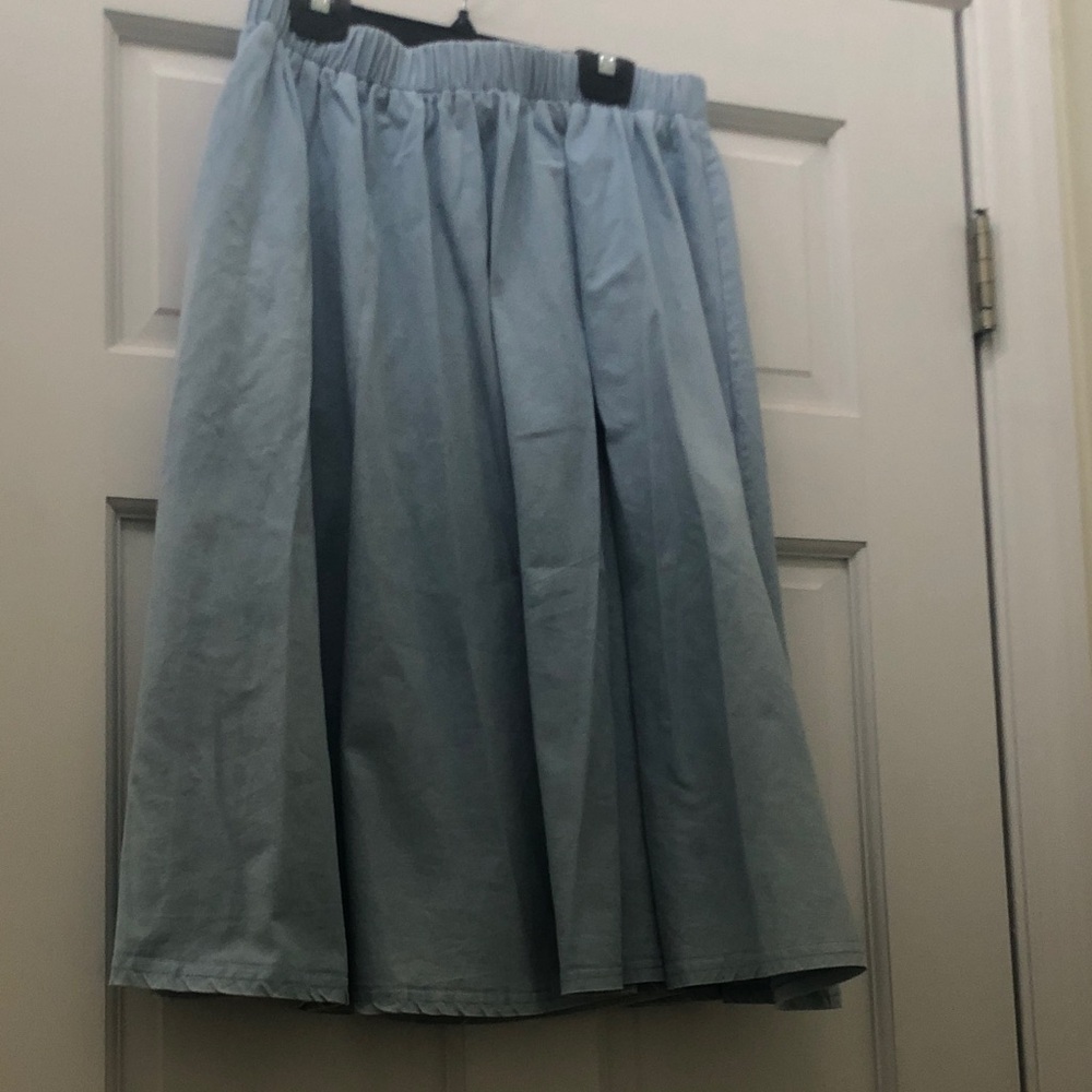 Sky Blue A-Line Women's Skirt